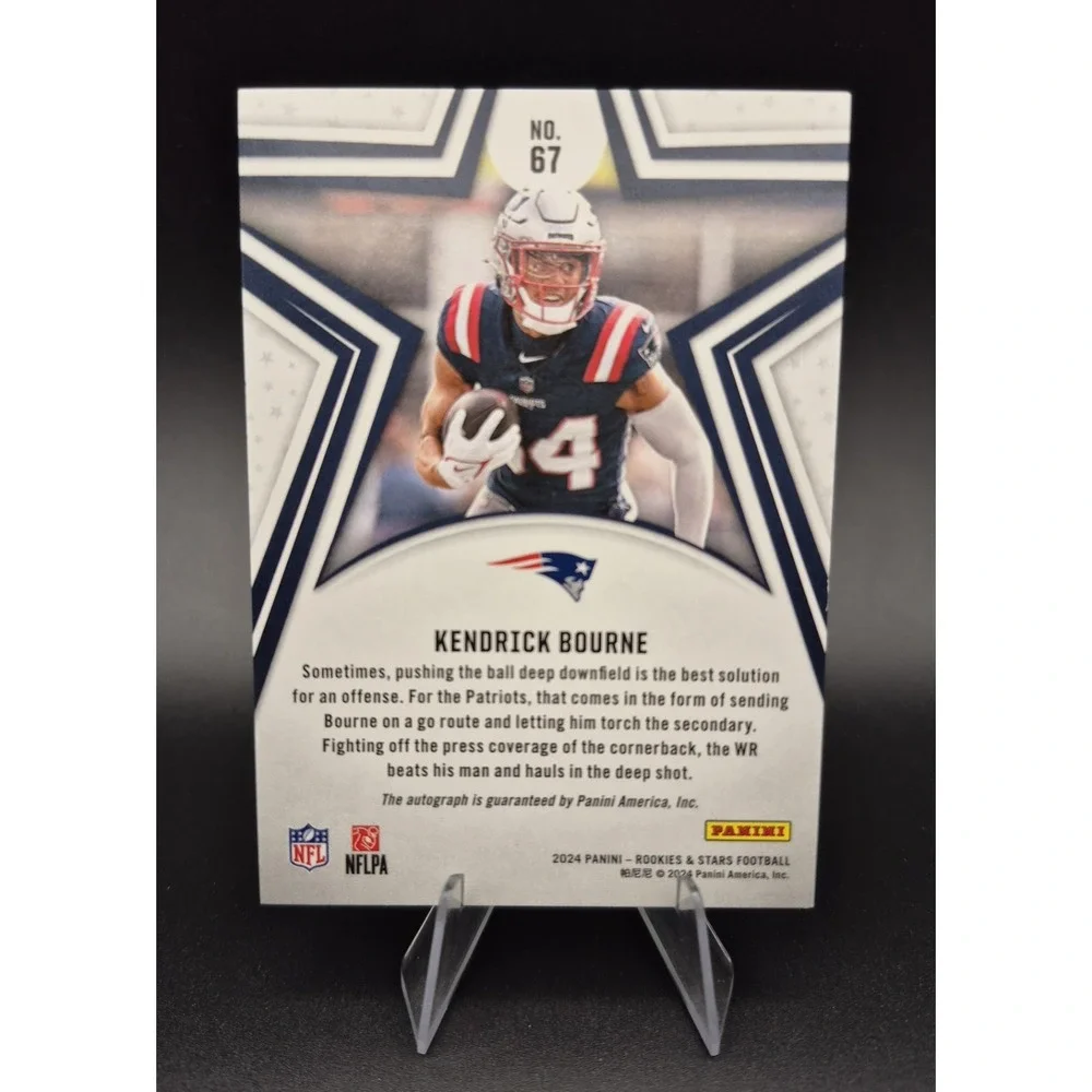 2024 Panini Rookies & Stars Kendrick Bourne #67‎ True Blue /99 Auto Patriots